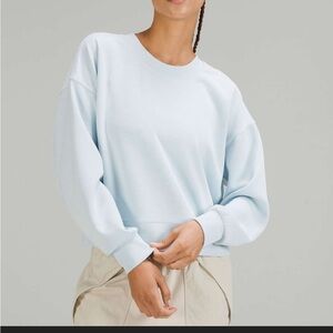 Lululemon athletica Softstreme Perfectly Oversized Crop Crew - Powder Blue